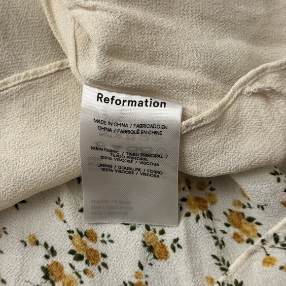 Reformation Avni Floral Tiered Mini Sundress‎ in Adagio Size Medium Women's Sexy - Picture 9 of 12